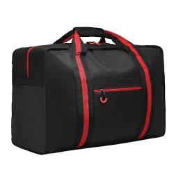 Duffle Bags for Women Men Travel Heavy Duty Sports Tote Gym Bag, Shoulder Weekender Overnight Bag, Rot/Ausflug, einfarbig (Getaway Solids), 60L von KUI WAN