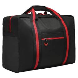 Duffle Bags for Women Men Travel Heavy Duty Sports Tote Gym Bag, Shoulder Weekender Overnight Bag, Stil 1-rot, 35L von KUI WAN