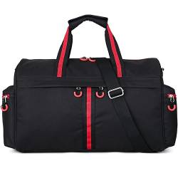 Duffle Bags for Women Men Travel Heavy Duty Sports Tote Gym Bag, Shoulder Weekender Overnight Bag, Style 2-rot, 35L von KUI WAN