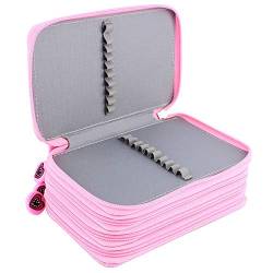 Pinkes Federmäppchen mit 72 Fächern, Multifunktionales Federmäppchen mit 4 Fächern, Großes Fassungsvermögen, Stift-Organizer, Schreibwaren-Aufbewahrung, Stiftbox von KUIDAMOS