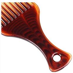 KUIKUI Afro-Haarkamm, Kunststoff, Gabel-Einsatz, lockige Haarbürste, breite Zähne, antistatisch, Massage-Friseur von KUIKUI