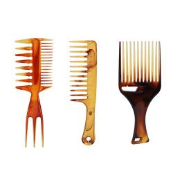 KUIKUI Haarkamm-Set – Professionelles tragbares Haarspieß-Set für Zuhause, Friseurladen, breite Zähne, zum Glätten, Verhindern von Verfilzungen und einfaches Kämmen von KUIKUI