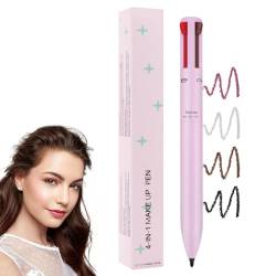 4 in 1 Make up Stift Multifunktionaler Make up Stift Für Eyeliner Lipliner Augenbrauenstift, 4 Farben Augenbrauenstift Eyeliner Wasserfest Für Lip and Face Makeup von KUIRUNRX