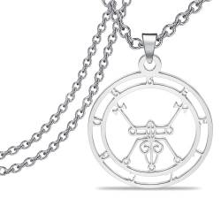 KUIYAI Beelzebub Sigil Halskette Gothic Geschenk Siegel von Beelzebub Geschenk für Männer Freund, 3 von KUIYAI