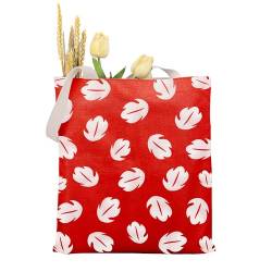 KUIYAI Cartoon-Charakter-inspiriertes Geschenk, Hawaii-Blätter, bedruckte Leinentasche, Sommer-Strand-Geschenk, Lilo Leaf Toteuk, middle von KUIYAI