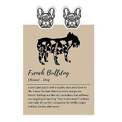 KUIYAI Französische Bulldogge Ohrring Hund Mama Geschenk Bulldogge Hundebesitzer Geschenk Bulldogge Geschenke für Hundeliebhaber, Kupfer von KUIYAI