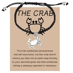 KUIYAI Handgefertigtes geflochtenes Armband in Krabbenform für Männer und Frauen. Die Krabbe symbolisiert Ausdauer und Selbstsicherheit. von KUIYAI
