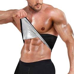 KUMAYES Bauchweggürtel Herren Fitness Gürtel Sauna Sport Taillenformer Saunagürtel Schwitzgürtel Waist Trainer Gewichthebergürtel (Schwarz, 3XL) von KUMAYES