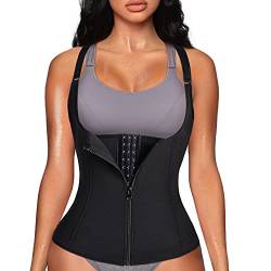 KUMAYES Damen Figurformend Top Unterbrustkorsett Stark Formend Mieder Atmungsaktiv Mieder Oberteil Shapewear mit verstellbar Träger & Haken Damen Taillenmieder von KUMAYES