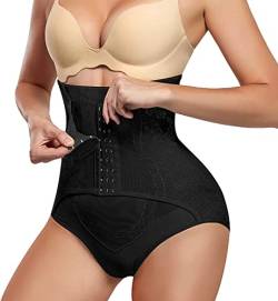 KUMAYES Damen Hohe Taille Shapewear Bauchweg Unterhose Miederhose Korsett Bauch Weg figurenformend Miederslip Body Shape von KUMAYES