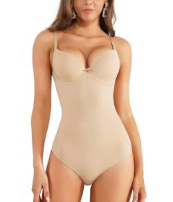 KUMAYES Damen Shapewear Body Shaping Bodysuit Miederslip Waist Trainer Figur Shaping Bauchweg Unterbrust Korsett Figurformend Bauchweg Body Shape Tank-Top (Farbe, M) von KUMAYES