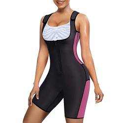 KUMAYES Damen Shapewear Figurformender Body Shaper Bodysuit Reißverschluss Hakenverschluss Nahtlose Mieder Angenehme Miederbody mit Beine von KUMAYES