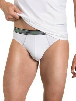 2er Pack Herren Slip I Funktionsfaser Sportslip mit Mesh Struktur I Sportunterhose mit gedoppeltem Fronteinsatz I Herrrenunterhose mit Flachnähten I Schnelltrocknend und Atmungsaktiv I Weiß I Gr. 6 von KUMPF BODY FASHION