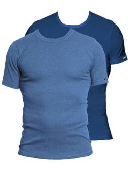 KUMPF BODY FASHION 2er Sparpack Herren T-Shirt Bio Cotton 99161153 Gr. 5 in darkblue Poseidon von KUMPF BODY FASHION