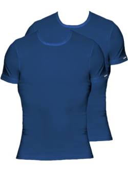 KUMPF BODY FASHION 2er Sparpack Herren T-Shirt Bio Cotton 99161153 Gr. 6 in darkblue von KUMPF BODY FASHION
