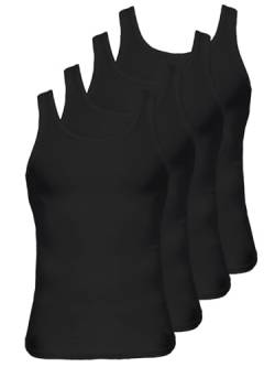KUMPF BODY FASHION 4er Sparpack Herren Unterhemd Bio Cotton 99602011 Gr. 6 in schwarz von KUMPF BODY FASHION