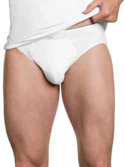 KUMPF BODY FASHION Herren Slip Single Jersey 99947263 Gr. 5 in Weiss von KUMPF BODY FASHION