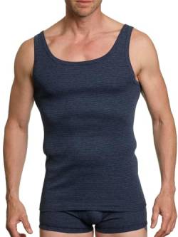 KUMPF BODY FASHION Herren Unterhemd Funktion 2er Pack I Funktionsunterhemd aus Baumwolle ohne Seitennähte I Atmungsaktiv + Klimaregulierend I Feinripp I Blau I Gr. L (6) von KUMPF BODY FASHION