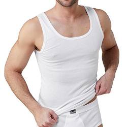 KUMPF Herren Unterhemd Ohne Arm 2er Pack I Herrenunterhemd aus supergekämmter Baumwolle I Feinripp Shirt I Herren Tank Top I Weiß, Größe:7, Farbe:weiß von KUMPF BODY FASHION