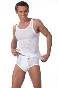 Kumpf 5er Pack Unterhemd Achselhemd Achselshirt für Herren, Farbe: weiß, Größen: 5-9 Größe 7 von KUMPF BODY FASHION