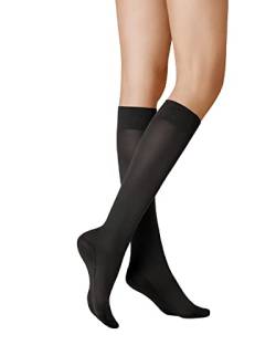 KUNERT Damen Kniestrümpfe Warm Up 60 Wärmeisolation 60 DEN Black 0500 39/42 von KUNERT