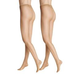 KUNERT Damen Simply 20 2-Pack SH Strumpfhose, 20 DEN, Beige (Skin 0014), 48/50 von KUNERT