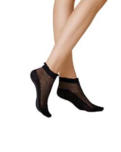 KUNERT Damen Sneaker Socken Geometry Fashion Black 0070 35/38 von KUNERT