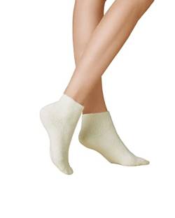 KUNERT Damen Socken Homesocks ohne Gummifäden Winterweiss 2030 35/38 von KUNERT
