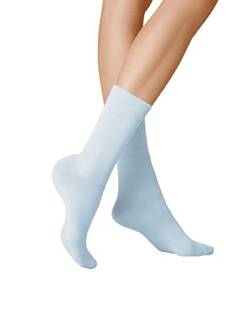 KUNERT Damen Socken Liz druckfreier Bund Light-sky 6740 35/38 von KUNERT