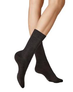 KUNERT Damen Socken Soft Wool Cotton druckfreier Bund Brown-mel. 8210 39/42 von KUNERT