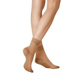 KUNERT Damen Söckchen Cotton Sole 20 Baumwollsohle 20 DEN Tan 1003 35/38 von KUNERT