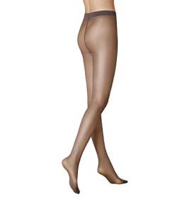 KUNERT Damen Strumpfhose Satin Look 20 transparent glänzend 20 DEN Platin 0920 38/40 von KUNERT