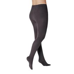 KUNERT Damen Strumpfhose Sensual Cotton Curvy Komfortgröße 130 DEN Carbon 3420 43/45 von KUNERT