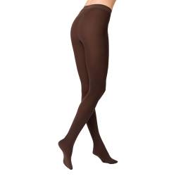 KUNERT Damen Strumpfhose Sensual Merino feuchtigkeitsregulierend 150 DEN Brown 8220 36/38 von KUNERT