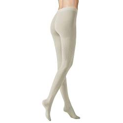 KUNERT Damen Strumpfhose Winter Dreams - Plait wärmend Lichtgrau 0170 44/46 von KUNERT