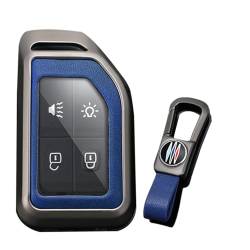 KUNIO LKW Schlüsselhülle Passt für Volvo CARGO 555 LKW FH16 FM FH EVRO 6 Truck Schutzhülle Schlüsselcover Legierung Schlüsseletui Schlüsselanhänger 2/4 Tasten Blau von KUNIO