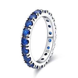 KUNSIR 925 Sterling Silber Ringe für Damen Liebesknoten Ringe Finger Federringe Schmuck Geschenke gekreuzte Ringe für Frauen mit Zirkonia Größe von KUNSIR