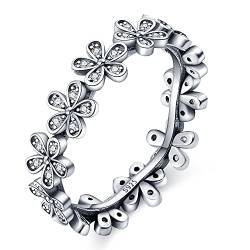 KUNSIR 925 Sterling Silber Ringe für Damen Liebesknoten Ringe Finger Federringe Schmuck Geschenke gekreuzte Ringe für Frauen mit Zirkonia Größe von KUNSIR