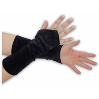 KUNST UND MAGIE Armstulpen Damen Samt Armstulpen Stulpen Handwärmer Handschuhe + Glöckchen Boho von KUNST UND MAGIE