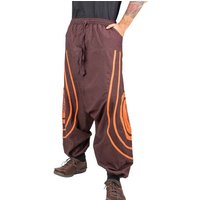 KUNST UND MAGIE Haremshose Baggy Pants Hippie Baumwolle Haremshose Lebensblume Flower of Life von KUNST UND MAGIE