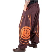 KUNST UND MAGIE Haremshose Unisex Psy Baggy Pants Hippie Hose Baumwoll Haremshose Lebensblume OM von KUNST UND MAGIE