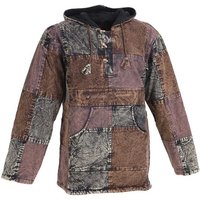 KUNST UND MAGIE Hoodie Patchwork Baja Hoodie Herren alternativ, Fleecefutter Nachhaltig Fair von KUNST UND MAGIE