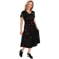 KUNST UND MAGIE Latzhose Kleid Batik Sommerkleid Baumwoll Kleid Boho Ibiza Hippie Tie Dye von KUNST UND MAGIE