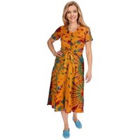 KUNST UND MAGIE Latzhose Kleid Batik Sommerkleid Baumwoll Kleid Boho Ibiza Hippie Tie Dye von KUNST UND MAGIE