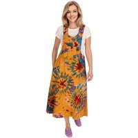 KUNST UND MAGIE Latzhose Latzkleid bunt Tie Dy Batik Boho Ibiza 70er Overall Hippie Sommerkleid von KUNST UND MAGIE