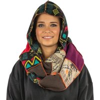 KUNST UND MAGIE Schlupfmütze Schalmütze Damen Kapuzenschal Loop Fleece Schal Kapuze Loop Poncho von KUNST UND MAGIE