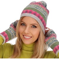 KUNST UND MAGIE Strickmütze Unisex Long Beanie Ski Mütze Lammwolle Wollmütze Nordisch Strickmütze von KUNST UND MAGIE