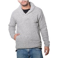 KUNST UND MAGIE Sweatshirt Herren Strickpullover Wollpullover+Schalkragen warmes Fleecefutter von KUNST UND MAGIE