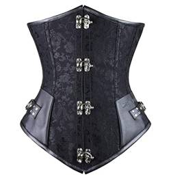 KUOSE Damen Kunstleder Unterbrust Taillen Corsage Korsett Steampunk Dessous von KUOSE