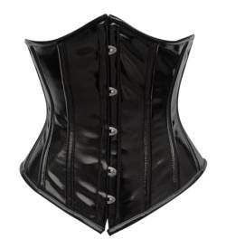 KUOSE Damen Kunstleder Unterbrust Taillen Corsage Korsett Steampunk Dessous von KUOSE